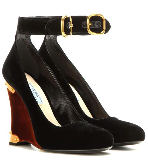 prada velvet wedges replica|cheap Prada loafers.